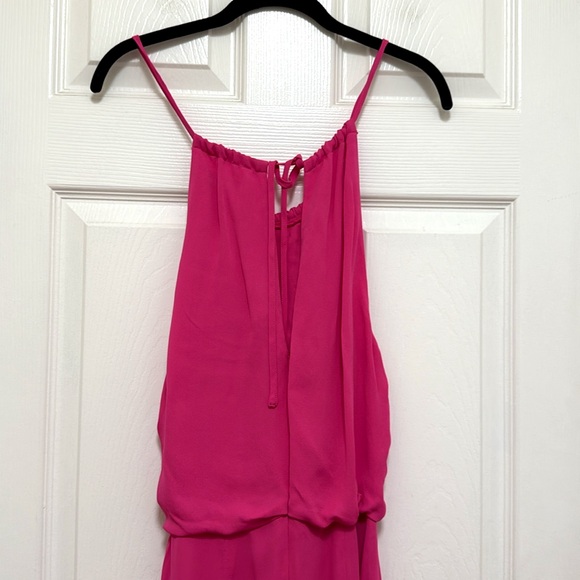 NWT REISS Elliana Drape Front Midi Dress in Pink - Picture 11 of 13